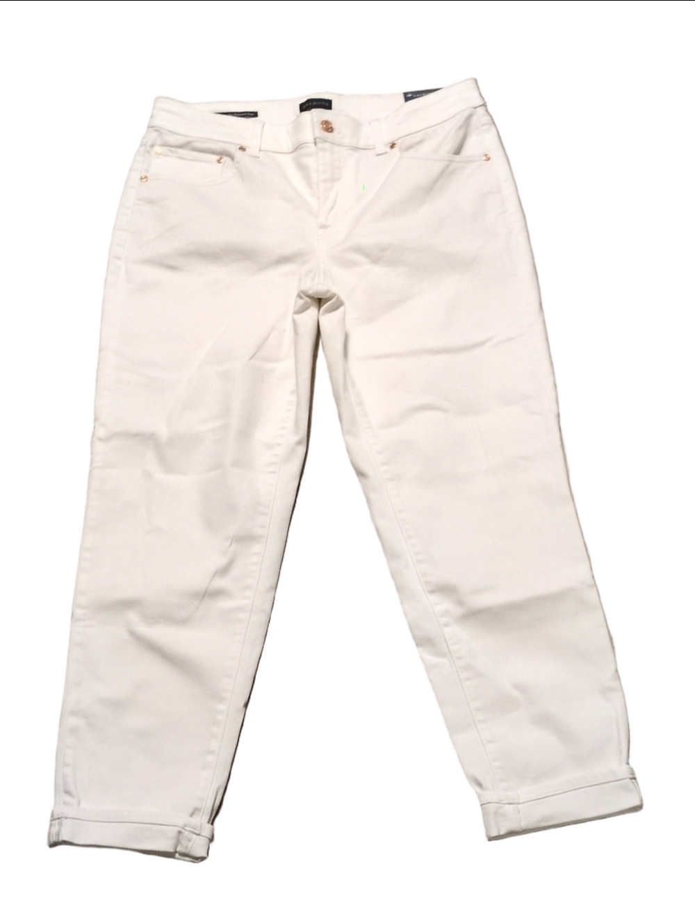Talbots White Everyday Relaxed Jeans Ankle Length Size 8